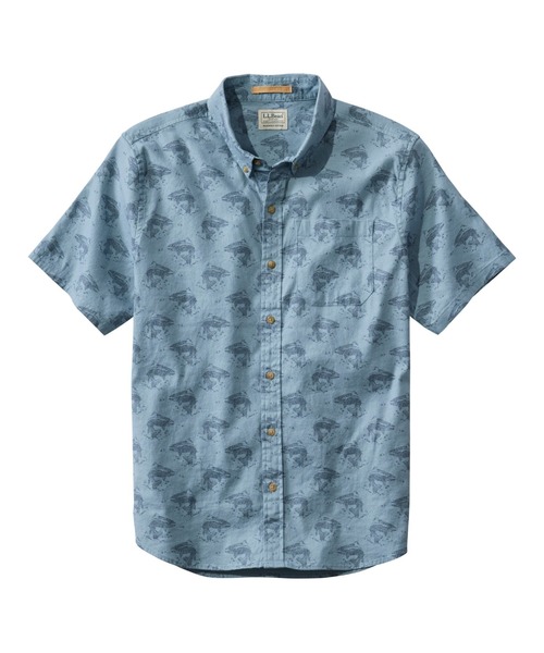 L.L.Bean(エルエルビーン)の「ストーンコースト・ヘンプ・シャツ、スライトリー・フィット(すっきりフィット) 半袖 プリント 米国フィット・レギュラー(シャツ/ブラウス・メンズ・ホワイト系その他/ブルー系その他/ブルー系その他2・LARGE/MEDIUM/SMALL)」の2枚目の写真