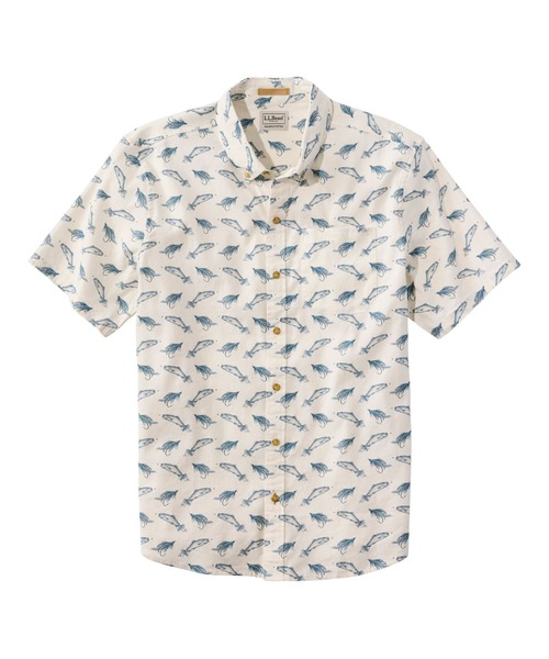 L.L.Bean(エルエルビーン)の「ストーンコースト・ヘンプ・シャツ、スライトリー・フィット(すっきりフィット) 半袖 プリント 米国フィット・レギュラー(シャツ/ブラウス・メンズ・ホワイト系その他/ブルー系その他/ブルー系その他2/ホワイト系その他2・LARGE/MEDIUM/SMALL)」の3枚目の写真