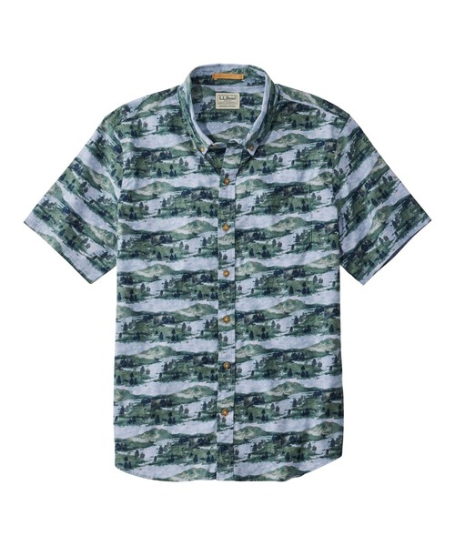 L.L.Bean(エルエルビーン)の「ストーンコースト・ヘンプ・シャツ、スライトリー・フィット(すっきりフィット) 半袖 プリント 米国フィット・レギュラー(シャツ/ブラウス・メンズ・ホワイト系その他/ブルー系その他/ブルー系その他2・LARGE/MEDIUM/SMALL)」の3枚目の写真