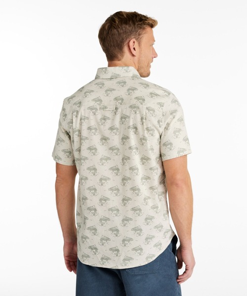 L.L.Bean(エルエルビーン)の「ストーンコースト・ヘンプ・シャツ、スライトリー・フィット(すっきりフィット) 半袖 プリント 米国フィット・レギュラー(シャツ/ブラウス・メンズ・ホワイト系その他/ブルー系その他/ブルー系その他2・LARGE/MEDIUM/SMALL)」の7枚目の写真