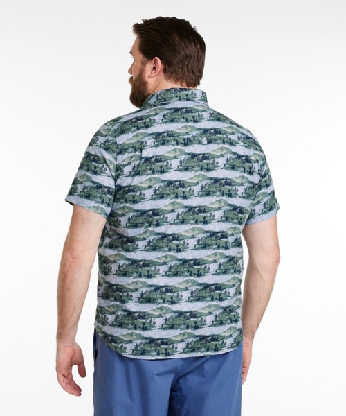 L.L.Bean(エルエルビーン)の「ストーンコースト・ヘンプ・シャツ、スライトリー・フィット(すっきりフィット) 半袖 プリント 米国フィット・レギュラー(シャツ/ブラウス・メンズ・ホワイト系その他/ブルー系その他/ブルー系その他2・LARGE/MEDIUM/SMALL)」の9枚目の写真