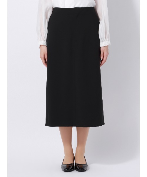 SUIT SQUARE(スーツスクエア)の「ロングタイトスカート ウォッシャブル 2WAYストレッチ ドライトロピカル 無地(スーツスカート・レディース・ブラック系/グレー系・36(7号)/40(11号)/38(9号))」の4枚目の写真