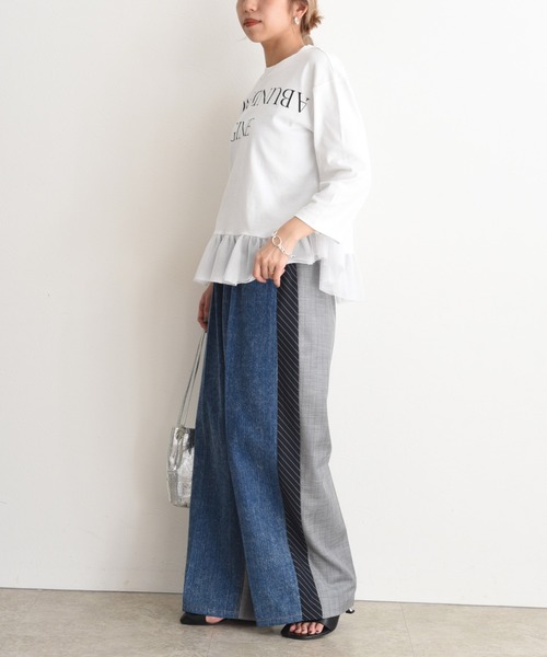 テキストプリント メッシュフリルちびトップス Eimee Law│Eimee Law