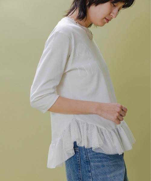 みーあページ 配色ステッチヘムシアーシャツ Eimee Law│Eimee Law & LHELBIE