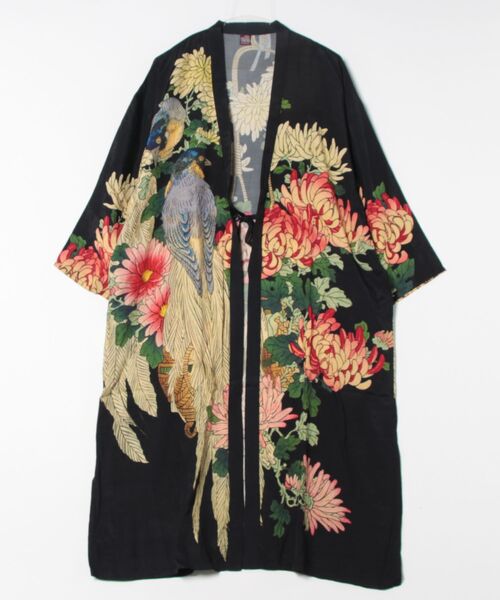 倭物やカヤ(ワモノヤカヤ)の「【倭物やカヤ】花鳥UV長羽織(カーディガン/ボレロ・レディース・レッド/ホワイト/ブラック/ネイビー・FREE)」の14枚目の写真