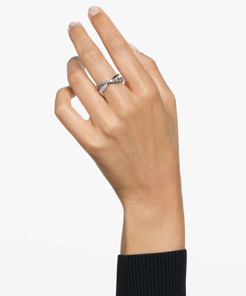 SWAROVSKI（スワロフスキー）の「【公式】【スワロフスキー】Hyperbola リング, ラウンドカット, ホワイト, ロジウム・プレーティング（リング・レディース・シルバー系その他・55/50/52）」の2枚目の写真