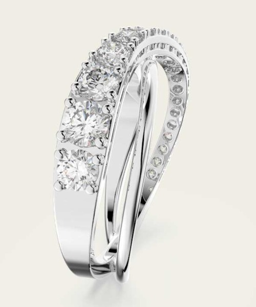 SWAROVSKI（スワロフスキー）の「【公式】【スワロフスキー】Hyperbola リング, ラウンドカット, ホワイト, ロジウム・プレーティング（リング・レディース・シルバー系その他・55/50/52）」の4枚目の写真