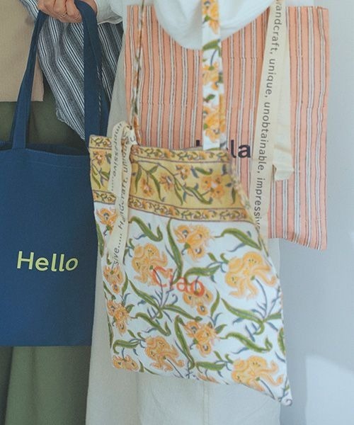 studio CLIP（スタディオクリップ）の「ブロックプリントトートバッグ（トートバッグ・レディース・その他6/その他4/その他3/その他2/その他1/その他5・FREE）」の5枚目の写真