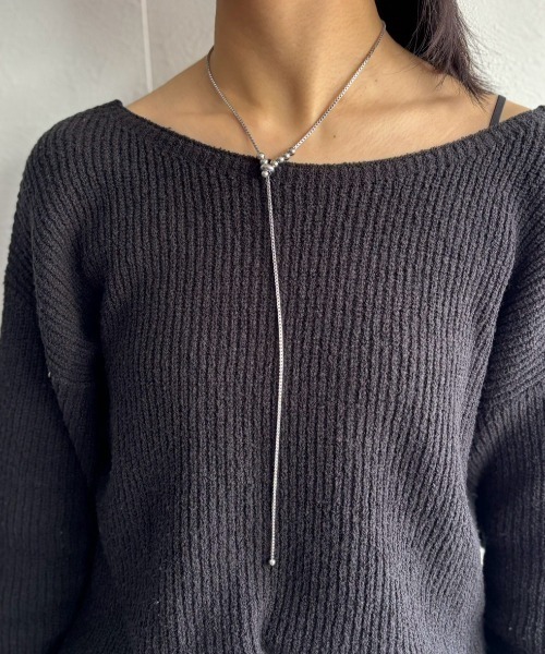 ap retro（アプレトロ）の「サージカルステンレス304　スライドネックレス/金属アレルギー対応（ネックレス・レディース・シルバー/ゴールド・FREE）」の5枚目の写真