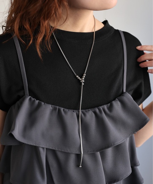 ap retro（アプレトロ）の「サージカルステンレス304　スライドネックレス/金属アレルギー対応（ネックレス・レディース・シルバー/ゴールド・FREE）」の4枚目の写真