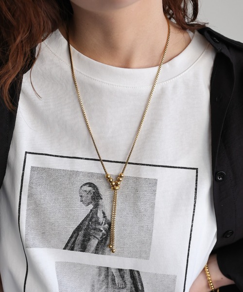 ap retro（アプレトロ）の「サージカルステンレス304　スライドネックレス/金属アレルギー対応（ネックレス・レディース・シルバー/ゴールド・FREE）」の6枚目の写真