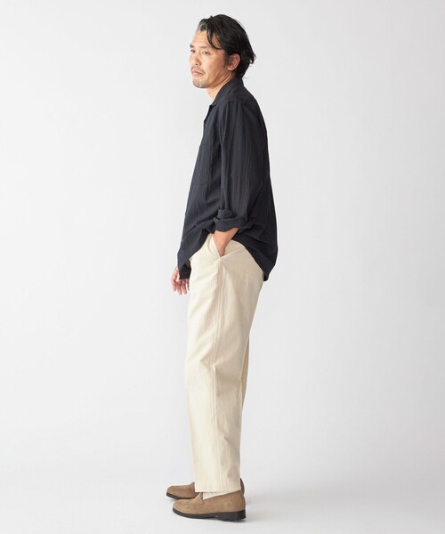 SHIPS(シップス)の「Southwick: Gate Label TW エンボス ロングスリーブ キャンプシャツ(シャツ/ブラウス・メンズ・ネイビー・MEDIUM/LARGE)」の6枚目の写真