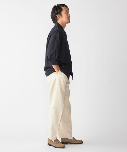 SHIPS(シップス)の「Southwick: Gate Label TW エンボス ロングスリーブ キャンプシャツ(シャツ/ブラウス・メンズ・ネイビー・MEDIUM/LARGE)」の8枚目の写真