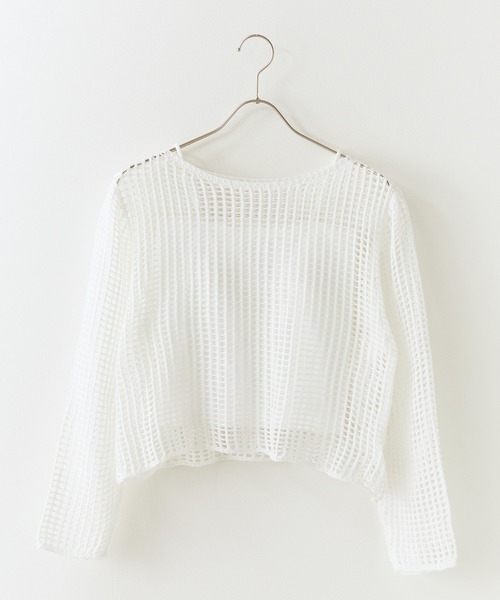 ROOPTOKYO（ループトウキョウ）の「カジュアル メッシュトップス（Tシャツ/カットソー・レディース・オレンジ/ベージュ/ブラウン/ホワイト/ブラック/アイボリー・FREE）」の14枚目の写真