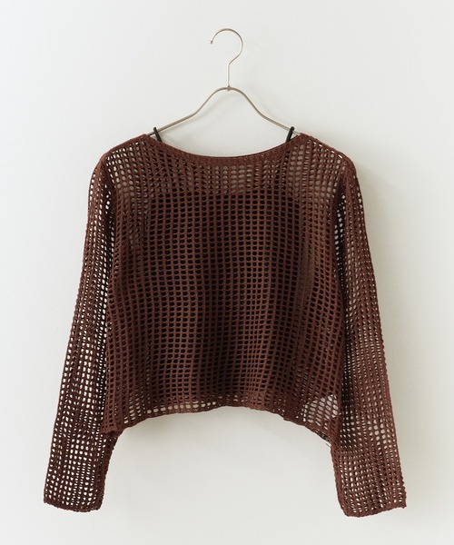 ROOPTOKYO（ループトウキョウ）の「カジュアル メッシュトップス（Tシャツ/カットソー・レディース・オレンジ/ベージュ/ブラウン/ホワイト/ブラック/アイボリー・FREE）」の11枚目の写真