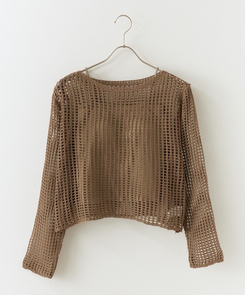 ROOPTOKYO（ループトウキョウ）の「カジュアル メッシュトップス（Tシャツ/カットソー・レディース・オレンジ/ベージュ/ブラウン/ホワイト/ブラック/アイボリー・FREE）」の12枚目の写真