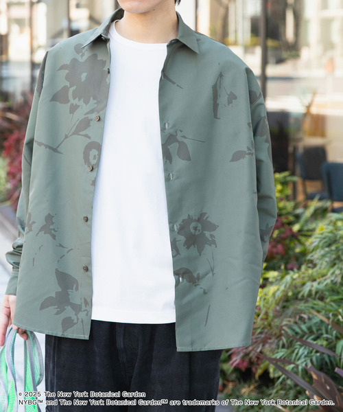 SENSE OF PLACE by URBAN RESEARCH（センスオブプレイスバイアーバンリサーチ）の「NYBG　リップストップルーズシャツ（シャツ/ブラウス・メンズ・ブラック/カーキ/ベージュ・LARGE/MEDIUM）」の19枚目の写真