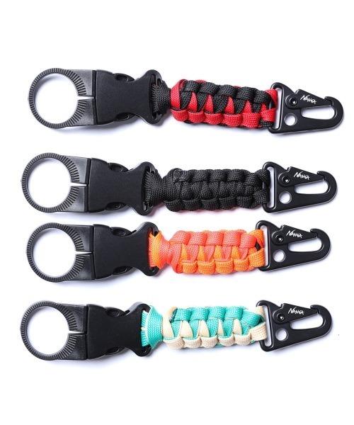NANGA（ナンガ）の「NANGA / ナンガ PARACORD BOTTLE HOLDER パラコード ボトルホルダー（アウトドアグッズ・メンズ・レッド/オレンジ/ブラック/グレー・FREE）」の5枚目の写真