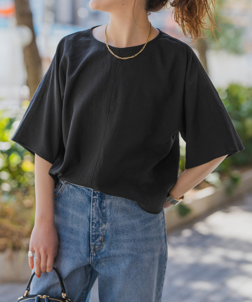 ブラウス シャツ ハイブリッドラミーTトップス レディース Spick＆Span ブラウス シャツ ハイブリッドラミーTトップス