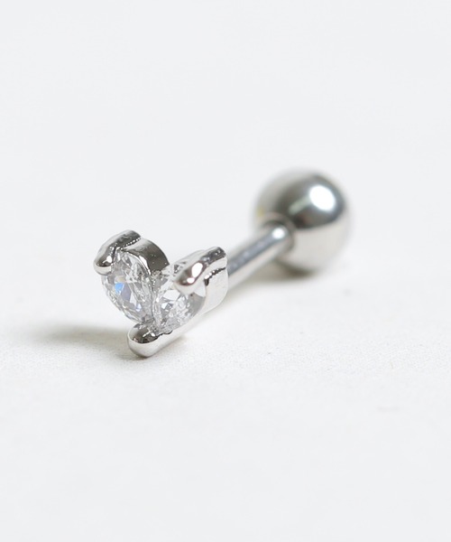 CERCA(チェルカ)の「【Peony/ピオニー】/サージカルステンレス 316L ハートスタッドピアス(ピアス(片耳用)・レディース・シルバー・FREE)」の1枚目の写真