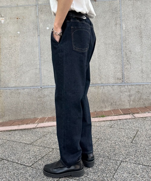 セール】【FULLESTDENIM】オーガニックテーパードデニムパンツ