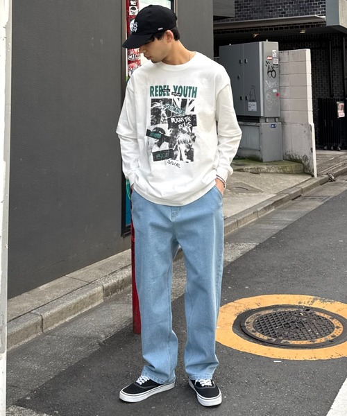 CIAOPANIC TYPY(チャオパニックティピー)の「【FULLESTDENIM】オーガニックテーパードデニムパンツ(デニムパンツ・メンズ・ネイビー/サックスブルー・MEDIUM/SMALL/X-LARGE/LARGE)」の4枚目の写真