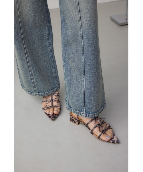 AZUL by moussy(アズールバイマウジー)の「リボンポインテッドサンダル(サンダル・レディース・ブラック/ブラウン系その他・SMALL/MEDIUM/LARGE)」の6枚目の写真