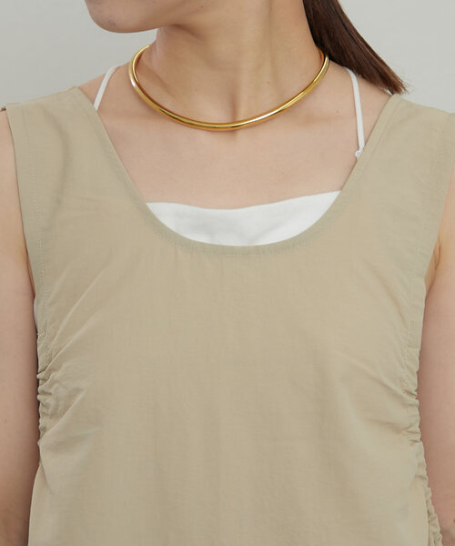 earthy（アーシー）の「ナイロン2WAYギャザージャンスカ（ワンピース・レディース・ブラック/ベージュ・SMALL/MEDIUM）」の18枚目の写真