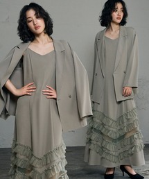 結婚式 結婚式 ワンピース テーラードジャケット」に該当する