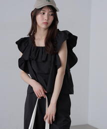 FREE'S MART | ◆〈セットアップ対応〉ギャザーショルダーノースリーブブラウス(シャツ/ブラウス)