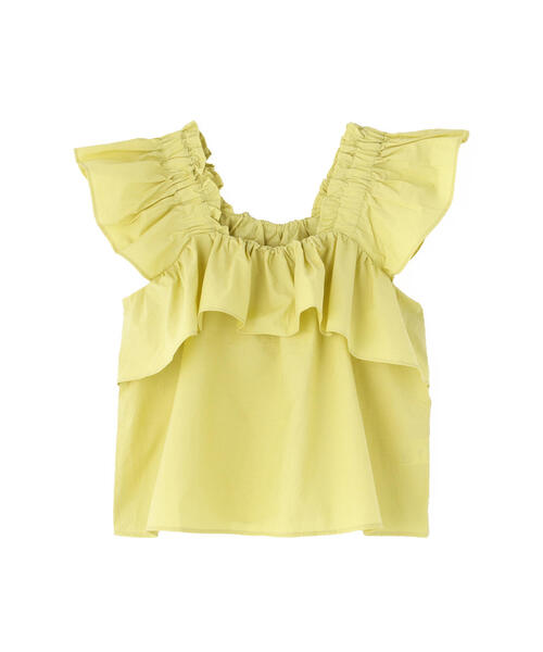 FREE'S MART(フリーズマート)の「◆〈セットアップ対応〉ギャザーショルダーノースリーブブラウス(シャツ/ブラウス・レディース・ブラック/イエロー・FREE)」の10枚目の写真