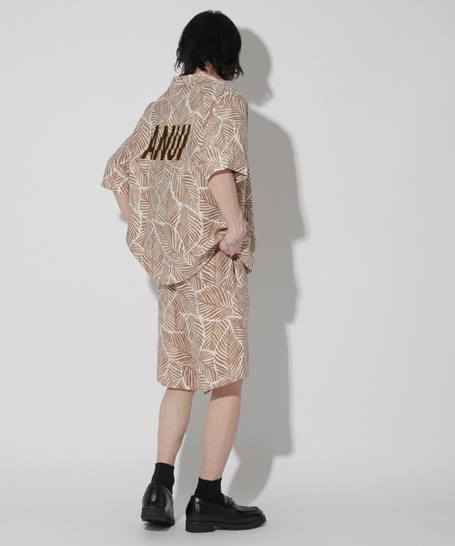 海外ブランド  セール】【UNISEX/2サイズ展開】リーフガラセットアップショート ルームウェア・パジャマ
