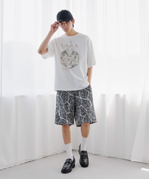 セール】【UNISEX/2サイズ展開】リーフガラセットアップショート