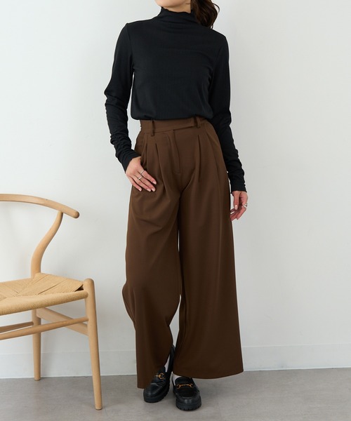 SETUP7（セットアップセブン）の「【SETUP7】ランダムテレコ袖シャーリング長袖Tシャツ GLR（Tシャツ/カットソー・レディース・ブラック/オフホワイト/ブルー/ライトグレー/イエロー・M/L）」の15枚目の写真