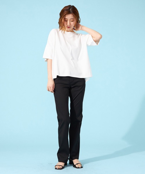 EDWIN（エドウィン）の「【WEB限定】EDWIN LADIES ハタラクロ COOL 涼しいストレートパンツ【涼】【2025年モデル】（その他パンツ・レディース・ブラック・LARGE/MEDIUM/X-SMALL/X-LARGE/SMALL）」の8枚目の写真
