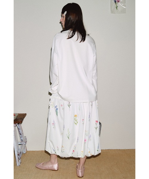 Fano Studios(ファノ ストゥディオズ)の「フラワープリント バルーンロングスカート FC25B050【Fano Studios】【2025SS】(スカート・レディース・ホワイト・L/M/S)」の12枚目の写真