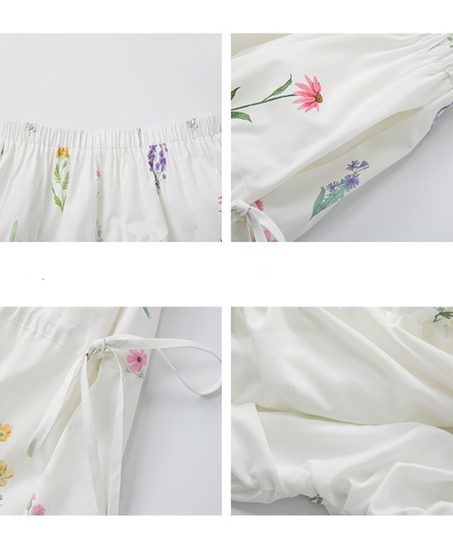 Fano Studios(ファノ ストゥディオズ)の「フラワープリント バルーンロングスカート FC25B050【Fano Studios】【2025SS】(スカート・レディース・ホワイト・L/M/S)」の3枚目の写真