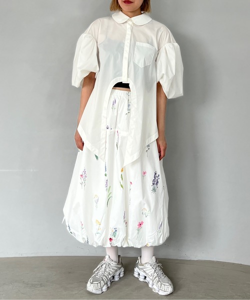 Fano Studios(ファノ ストゥディオズ)の「フラワープリント バルーンロングスカート FC25B050【Fano Studios】【2025SS】(スカート・レディース・ホワイト・L/M/S)」の17枚目の写真