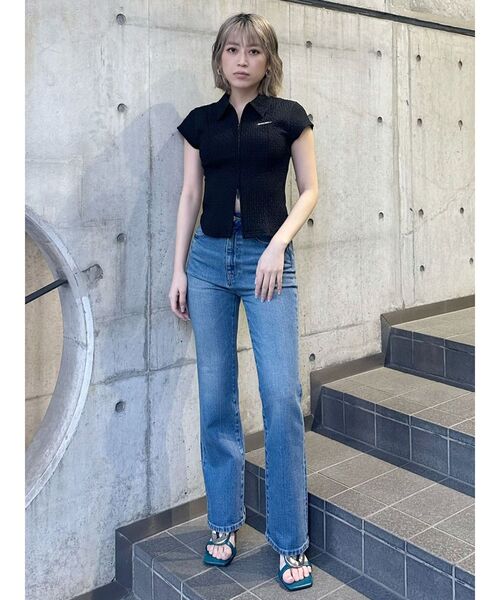 MURUA（ムルーア）の「ダブルジップタイトシャツ（シャツ/ブラウス・レディース・ホワイト/ブラック/ブルー・FREE）」の17枚目の写真