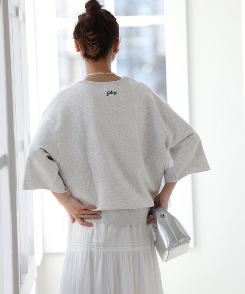 JOURNAL STANDARD relume(ジャーナルスタンダード レリューム)の「《追加》刺繍ロゴハーフスリーブスウェット(スウェット・レディース・グレー/ブラック系その他/グリーン・FREE)」の19枚目の写真