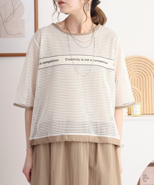 ブローディア BRODIAEA アンサンブルワンピース ノースリーブワンピース×メッシュトップスセット （ネイビー） ブローディア BRODIAEA アンサンブルワンピース ノースリーブ