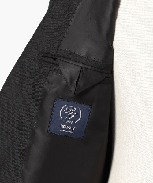BEAMS F（ビームスエフ）の「BEAMS F EXCLUSIVE FABRIC ウール ブラックスーツ（スーツジャケット・メンズ・ブラック・48 8R/46 8R/42 8R）」の4枚目の写真