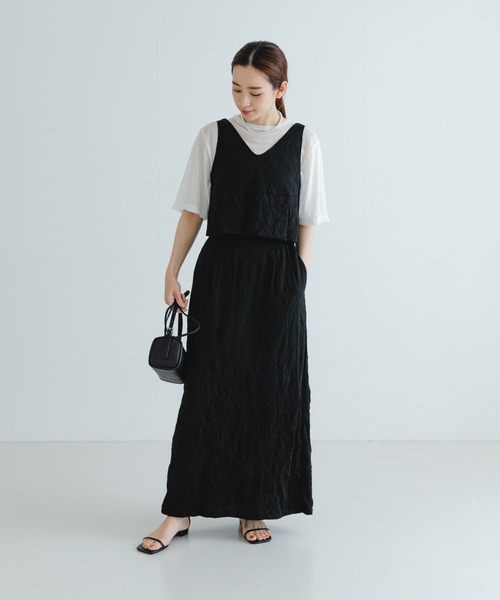 URBAN RESEARCH(アーバンリサーチ)の「『別注』GGG×URBAN RESEARCH ワッシャースカート(スカート・レディース・アイボリー/ブラック・FREE)」の9枚目の写真