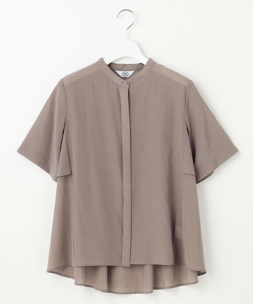 J.PRESS Ladies(J.プレス レディス)の「【WEB限定カラーあり・洗える・速乾・接触冷感】リライムライトローン バックフリル ブラウス(シャツ/ブラウス・レディース・ブルー系/ブラウン系/ライトグリーン系/ベージュ系・XS)」の8枚目の写真
