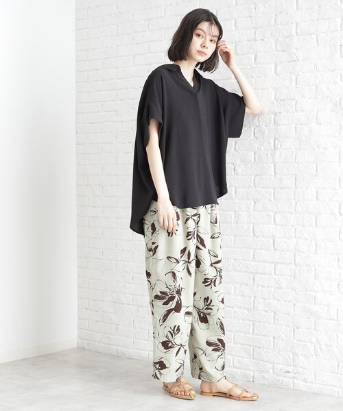 THE SHOP TK (ザ ショップ ティーケー )の「スキッパーシャツ【防シワ/接触冷感/洗濯機OK/セットアップ可】(シャツ/ブラウス・レディース・ベージュ/ブラック/ブルー/オフホワイト・13/12)」の15枚目の写真