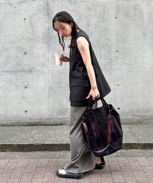 feepur(フェピュール)の「【TALL/2Tサイズあり】カットリブキャミワンピース(ワンピース・レディース・ブラック/チャコールグレー/オートミール・MEDIUM/TALL/2T/SMALL)」の18枚目の写真
