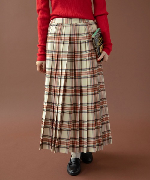 PAR ICI（パーリッシィ）の「タータンチェック プリーツスカート（スカート・レディース・グリーン/サックスブルー/アイボリー・FREE）」の20枚目の写真