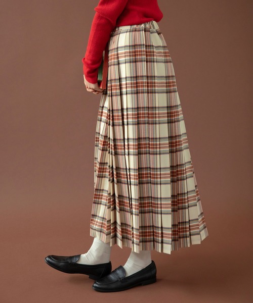PAR ICI（パーリッシィ）の「タータンチェック プリーツスカート（スカート・レディース・グリーン/サックスブルー/アイボリー・FREE）」の21枚目の写真