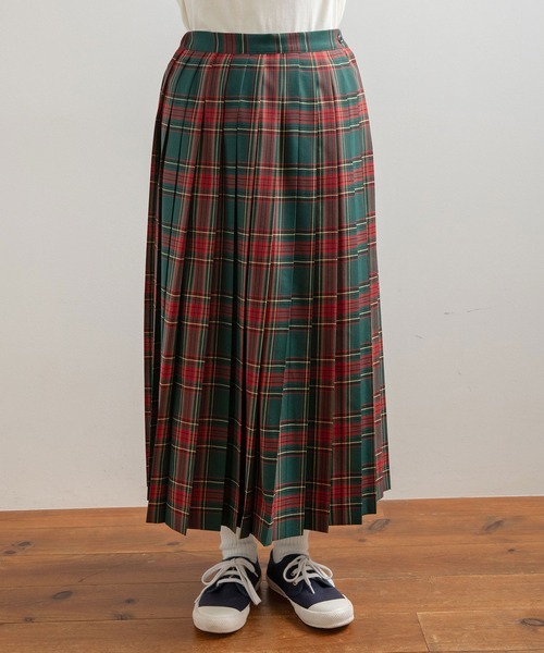 PAR ICI（パーリッシィ）の「タータンチェック プリーツスカート（スカート・レディース・グリーン/サックスブルー/アイボリー・FREE）」の8枚目の写真