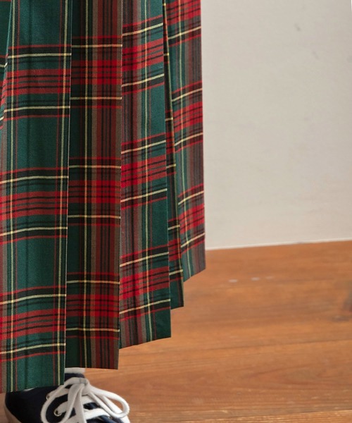 PAR ICI（パーリッシィ）の「タータンチェック プリーツスカート（スカート・レディース・グリーン/サックスブルー/アイボリー・FREE）」の15枚目の写真